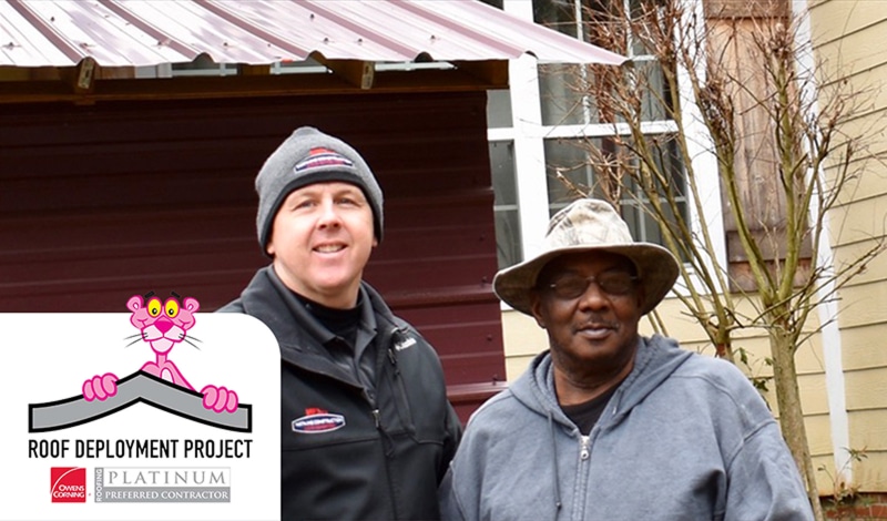 Watkins a Platinum Preferred Contractor matched with a military family to install a new roof as part of the Owens Corning Roof Depployment Project