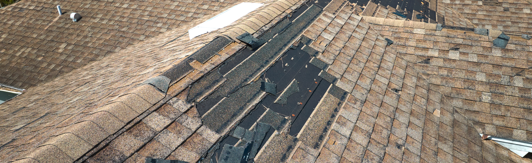 Image of a roof with a very bad leak.